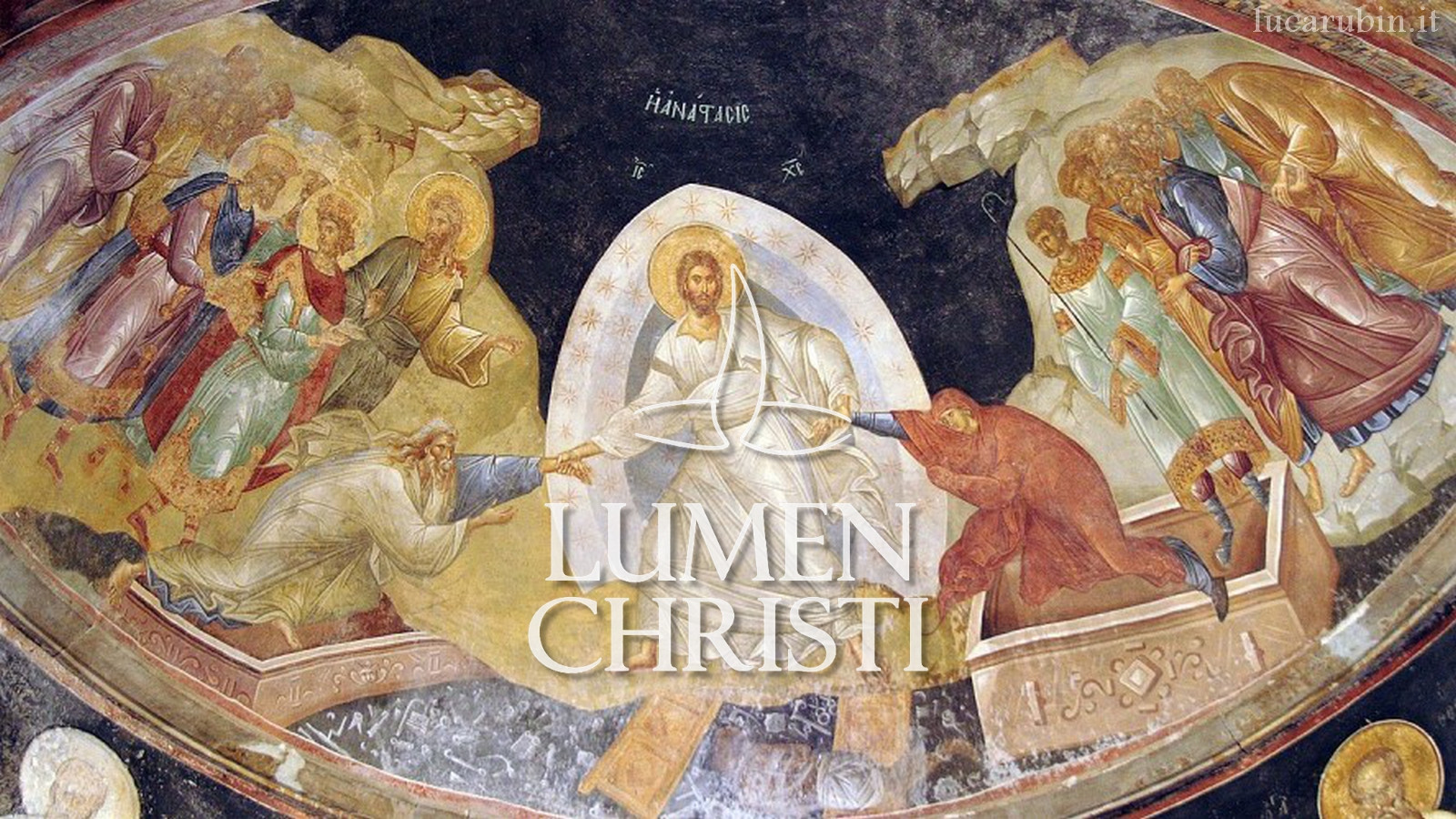 Affresco religioso con Cristo risorto